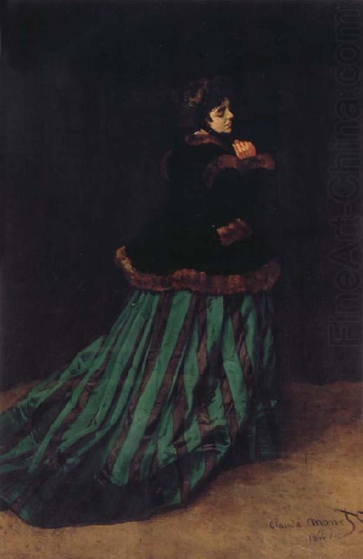 Claude Monet Camille or The Woman with a Green Dress china oil painting image